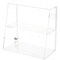 Plymor Clear Acrylic Locking Display Case with Slanted Front and Sliding Back, 1 Flat Shelf